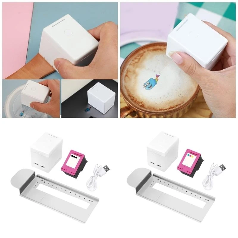 N2UB Handheld Inkjet Printer voor Creative DIY -projecten op Cookie en Latte Art Cake Coffee Coffee Dessert