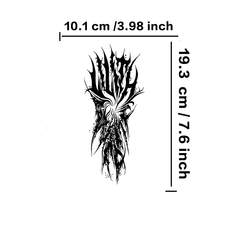 Fake Tatto Temporary Tattoos Dark Gothic Herbal Juice Tattoo Sticker Sexy Hotwife Trend Half Arm Back of Hand Waterproof Cheap