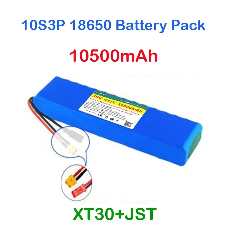 2024 New 36V 10.5Ah  Ebike Battery Pack 18650 Li-ion Battery 10S3P 500W 1000W for High Power Scooter Motorcycle Scooter DIY Make