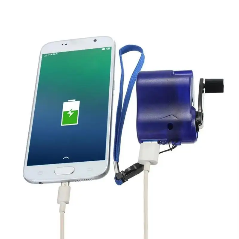 EDC Hand Crank USB Emergency Charger Manual Power Generator Outdoor Survival Tool For Camping Hiking Travel Hand Powered Charge
