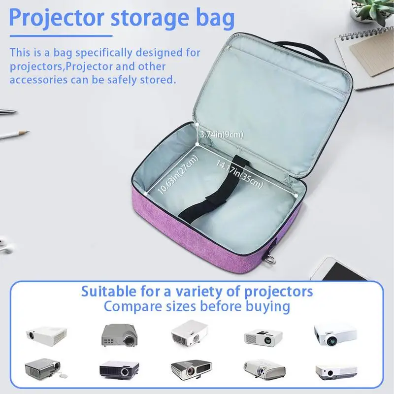 Projector Bag Carrying Case Storage Pockets Carrying Case Travel Projector Bag Protective Projector Carrying Bag Large Capacity