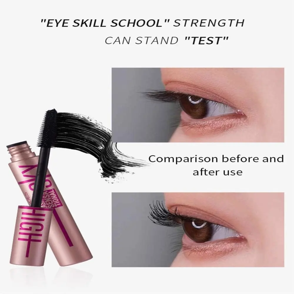 Silk Fiber 4D Curling Thick Mascara Shaping Lengthening Waterproof Eyelashes Lengthening Cosmetics Smudge-proof