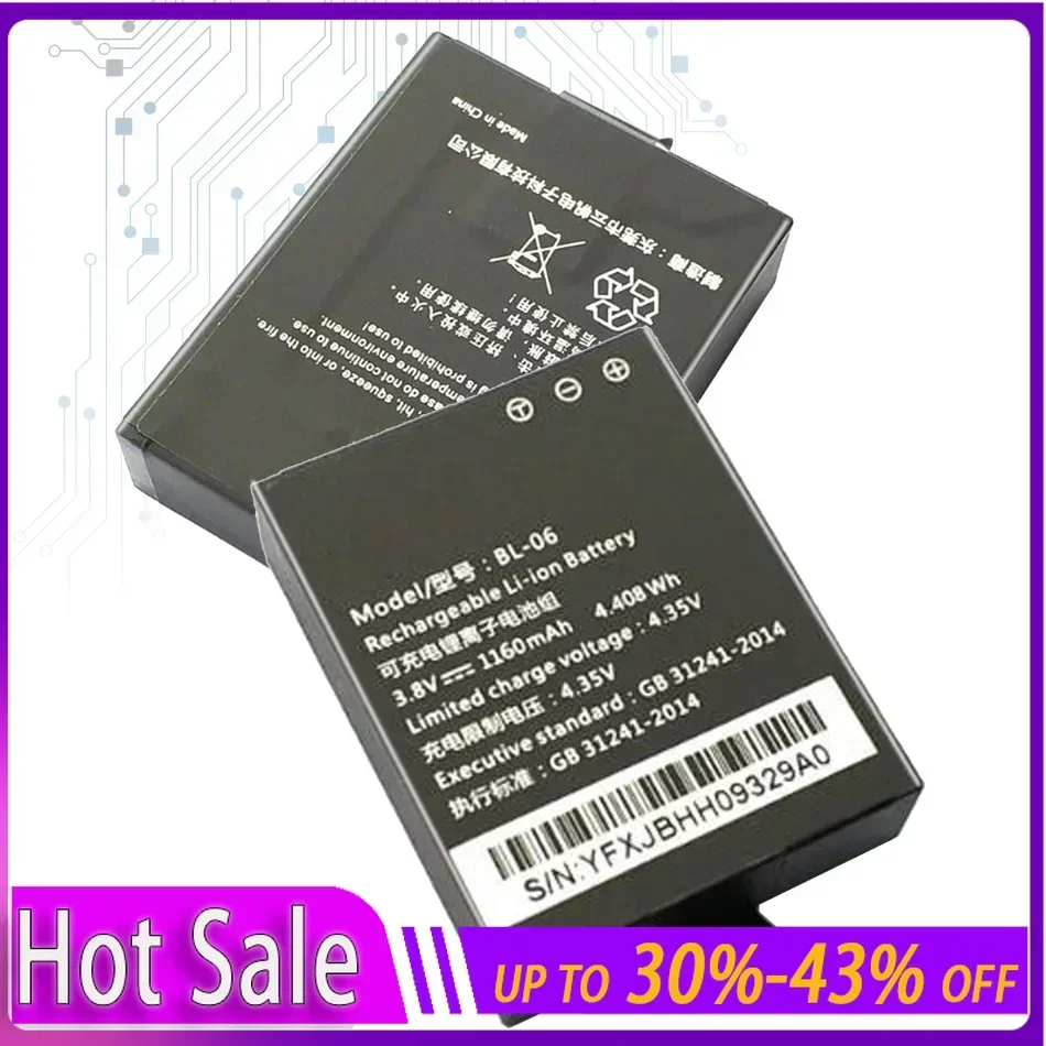 Battery BL-06 1160mAh For EZVIZ S6 S5 S2 S1C Bateira