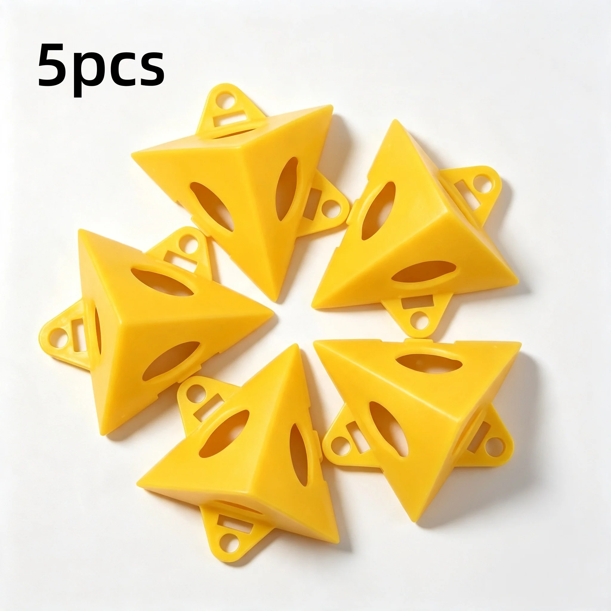 5PCS Woodworking Paint Bracket Set Yellow Painted Plastic Cushion Block Spray Painting Air Dry Coated Triangular Bracket
