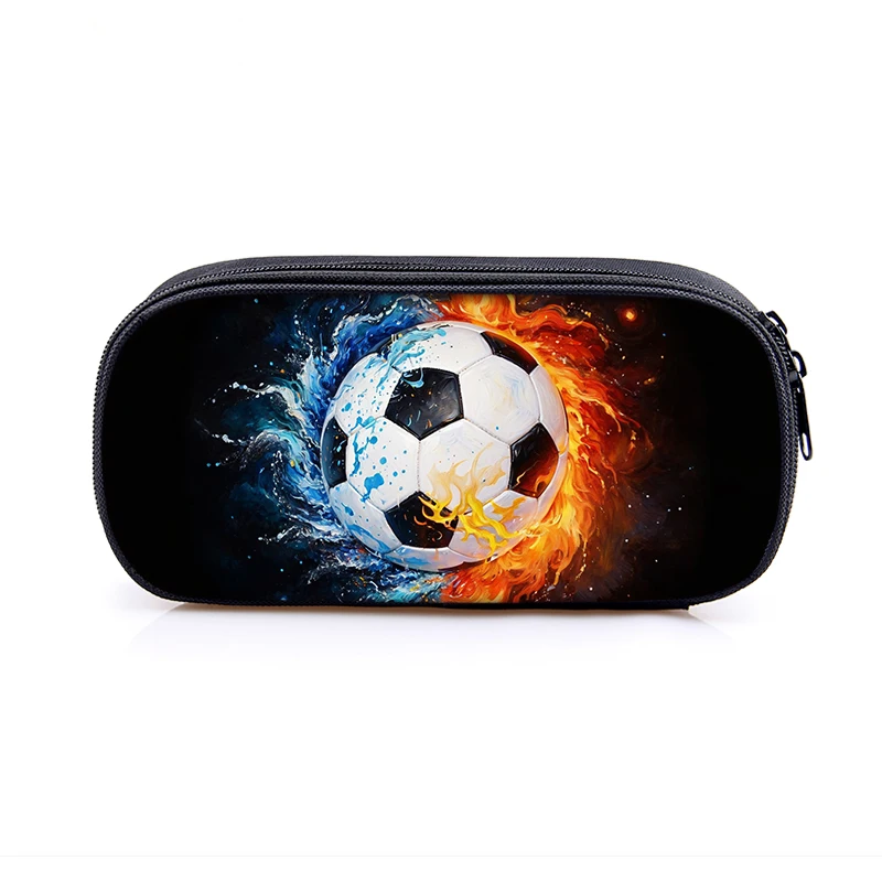 Hot Blood Football Sport Pencil Case for Kids Women Cosmetic Bags Children Stationary Bags Pencil Box Student School Supplies