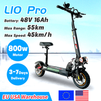 EU USA Warehouse 45KM/H 800W Power Portable Escooter Electric Scooter for Adults with 13AH 16AH Battery 10” Off-Road Tire