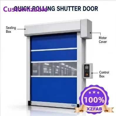 Factory Direct 2026 Custom Automatic Soft Curtain Rolling Door Industrial High Speed Windproof Door Suitable For Workshop