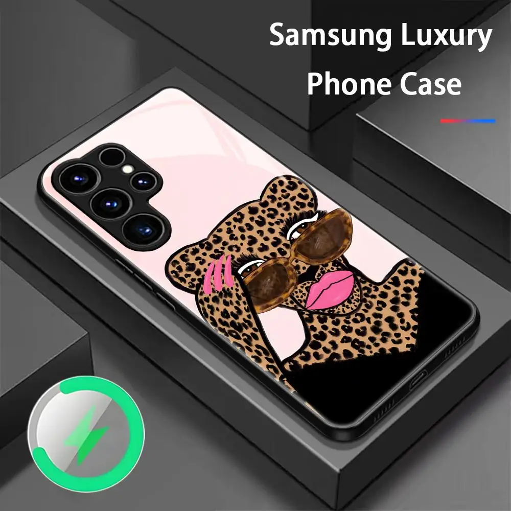 Abstract Art Abstract Leopard Phone Case For Samsung S26 S25 S24 S23 S22 S21 S20 Plus Ultra Fold A Glass Magnetic Case