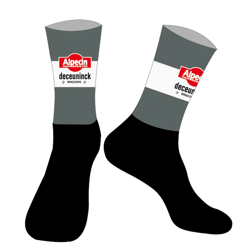 LASER CUT EIN PAAR 2025, ALPECIN DECEUNINCK TEAM Radsocken, rutschfest, für Fahrradrennen, MITI, atmungsaktiv, für Damen und Herren