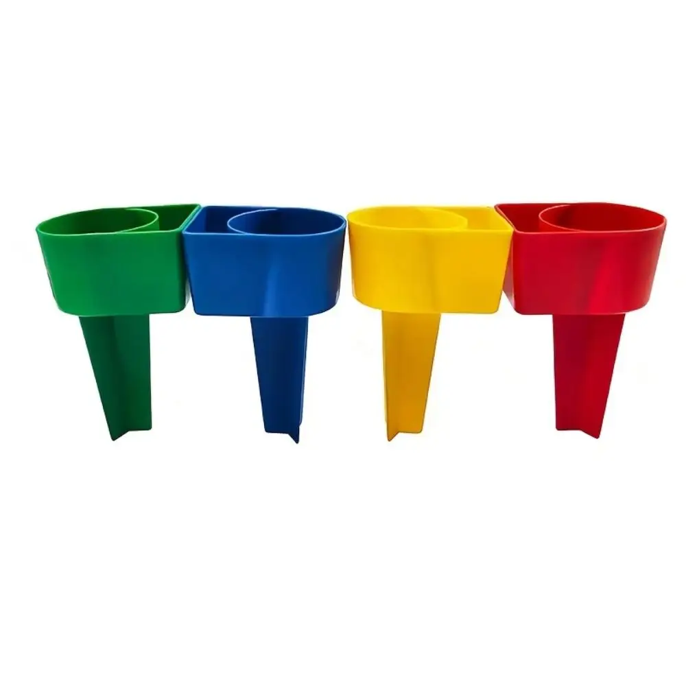Durable Plastic Beach Cup Holder Sand Stake Multifunction Sunbathing Beach Organizer Colorful Stable Base Sand Drink Stand Patio