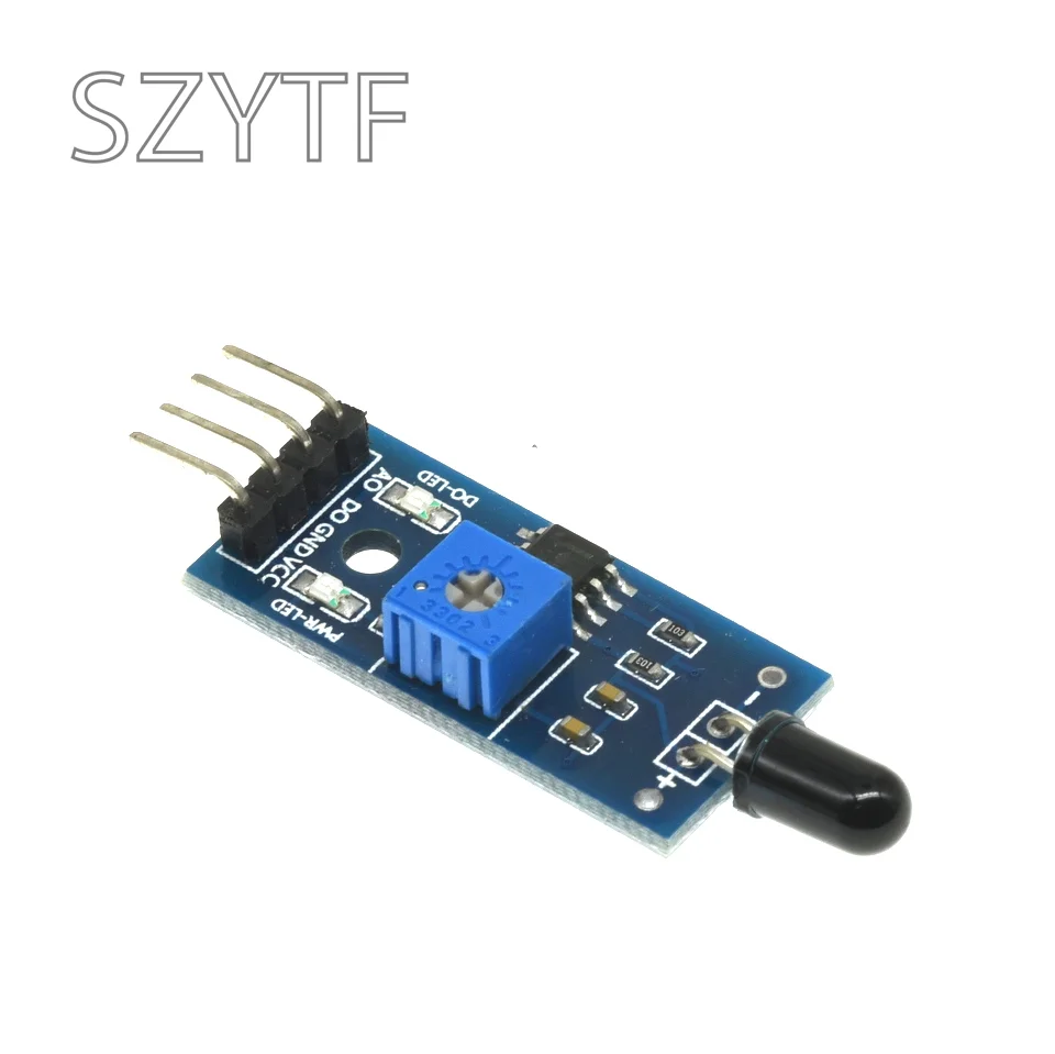 LM393 4 Pin IR Flame Detection Sensor Module Fire Detector Infrared Receiver Module for arduino Diy Kit