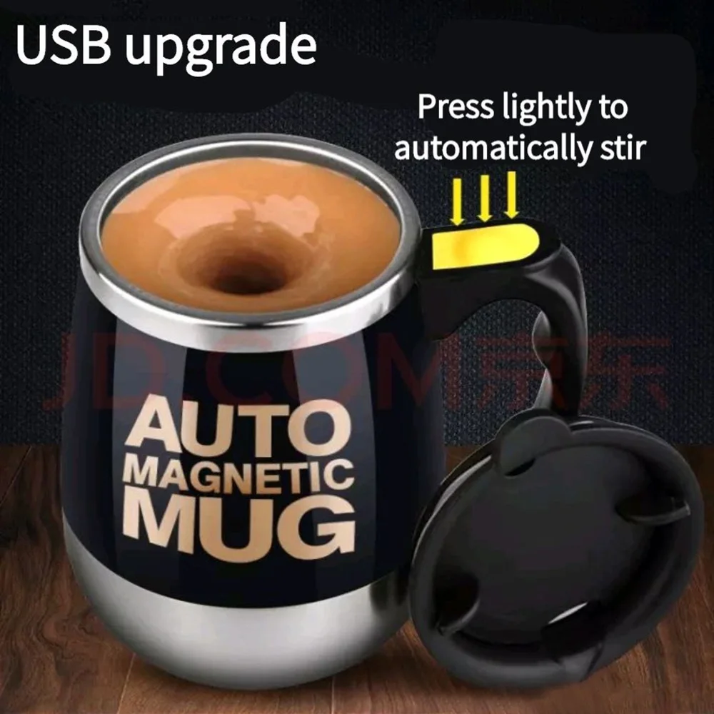 New Automatic Self Stirring Magnetic Mug Creative Lazy Smart Mixer Thermal Cup Stainless Steel Coffee Milk Mixing Cup Blender