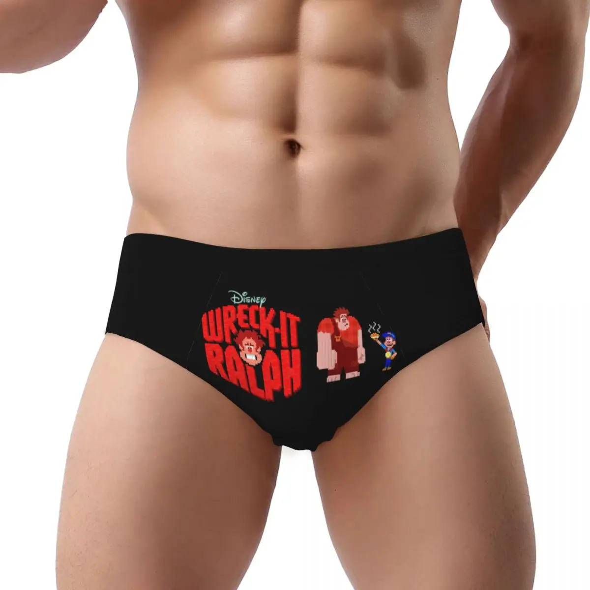 

Custom Wreck-It Ralph Wallpaper Men's Briefs Panties Men's Stretch Underwear Underpants