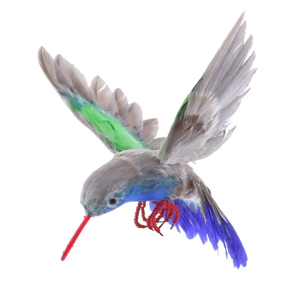 Artificial Feather Birds Beautiful Garden Ornament for Plant Accessories Backyard Decoration and Animal Garden Decorations