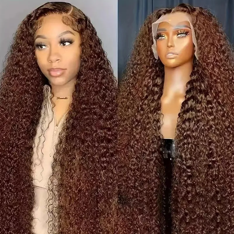 

Wigs Fashion Front Lace Burgundy Long Curly Hair African Small Curls Chemical Fiber Headgear