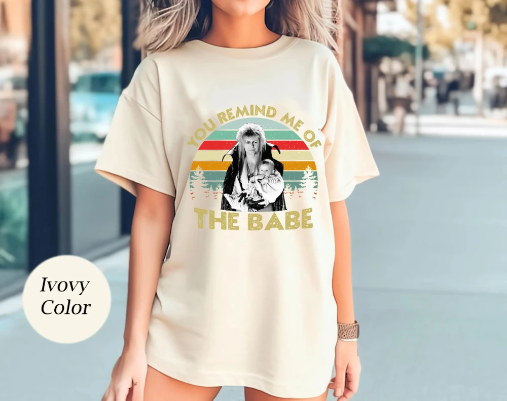 

The maze reminds me of the cult film "Baby," a 1980s color T-shirt reminiscent of horror movies. Unisex pure cotton streetwear