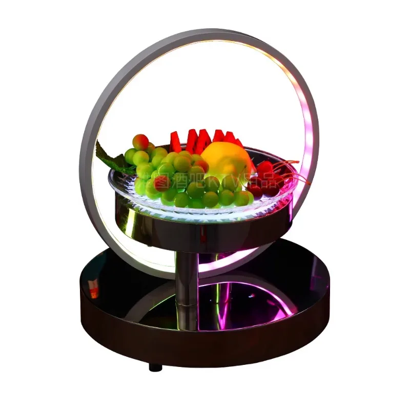 Stainless steel luminous snack plate
