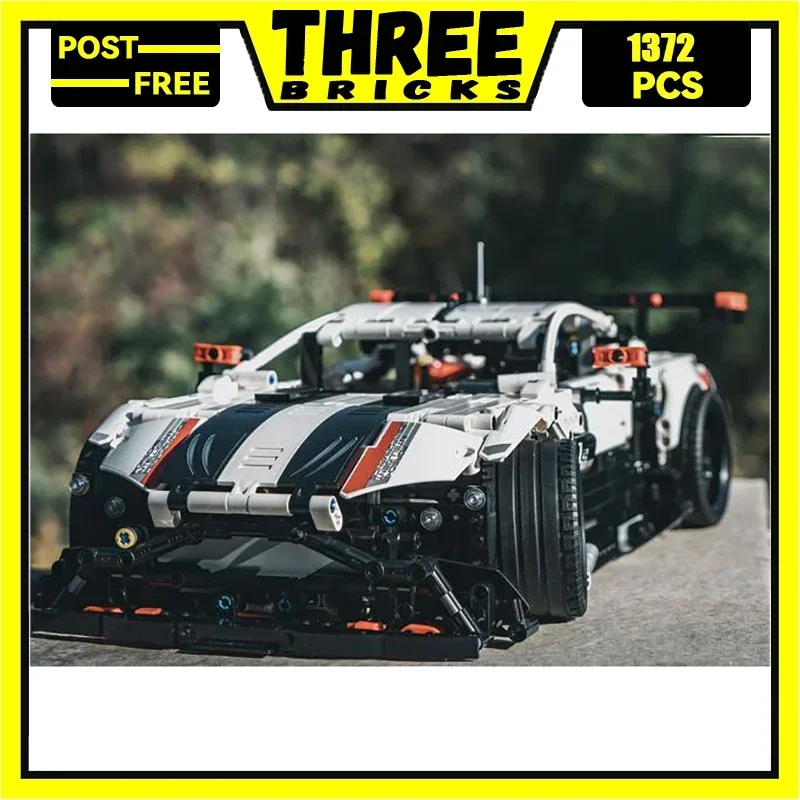 Moc Building Blocks Classic Aston Vantage GTE Car Model Technology Bricks Legendary Sportscar DIY Toys For Kids Children