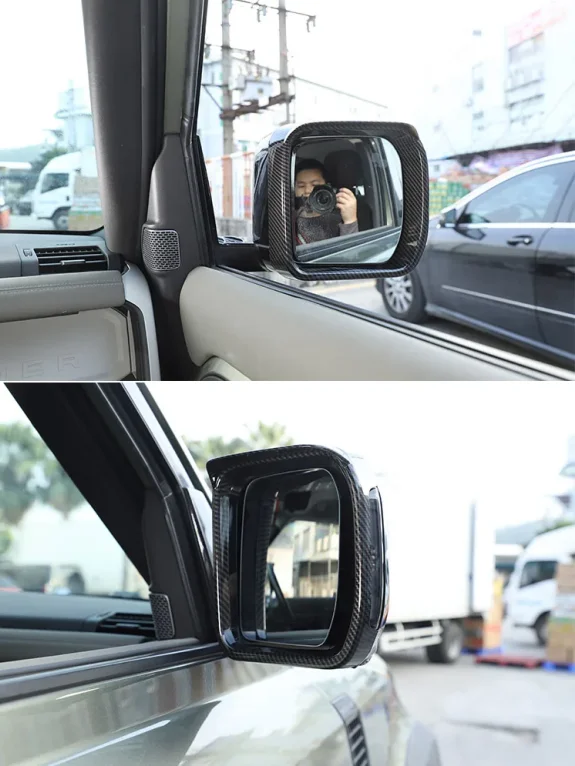 2 din The latest original car-style for Land Rover Range Rover Defender 2020-2024 rearview mirror rain eyebrow