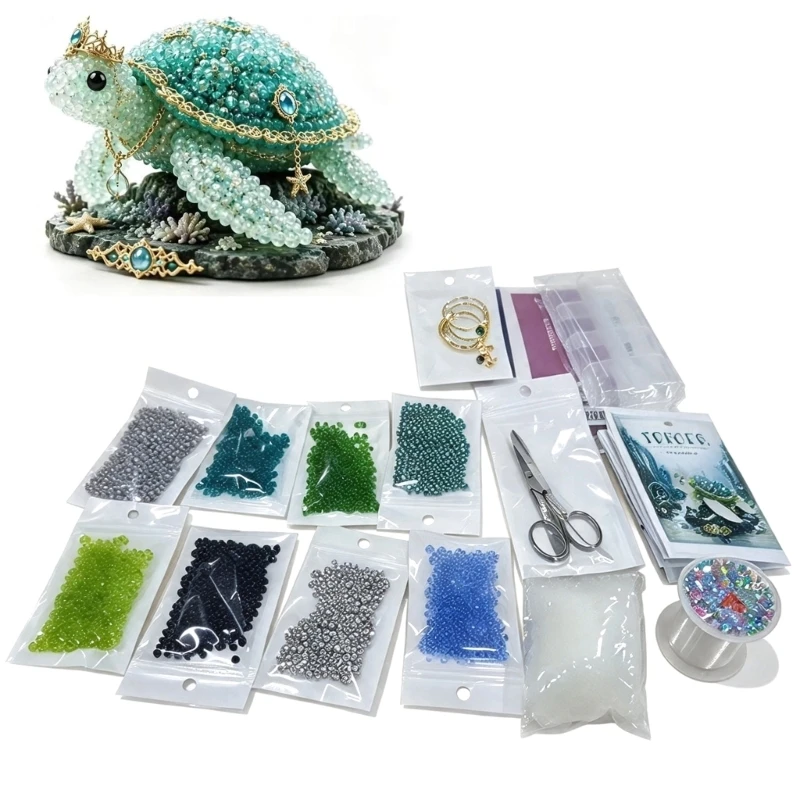 DIY Sea Creature Bead Making Set 8 Mythical Ocean Animal Patterns Complete Craft Set For Kids And Adults U6XE