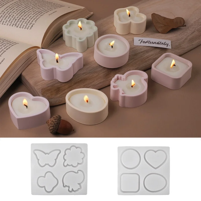 Mini Candle Aroma Cup Plaster Silicone Mold DIY Round Mushroom Shaped Succulent Flower Pot Epoxy Resin Molds Storage Box Mould