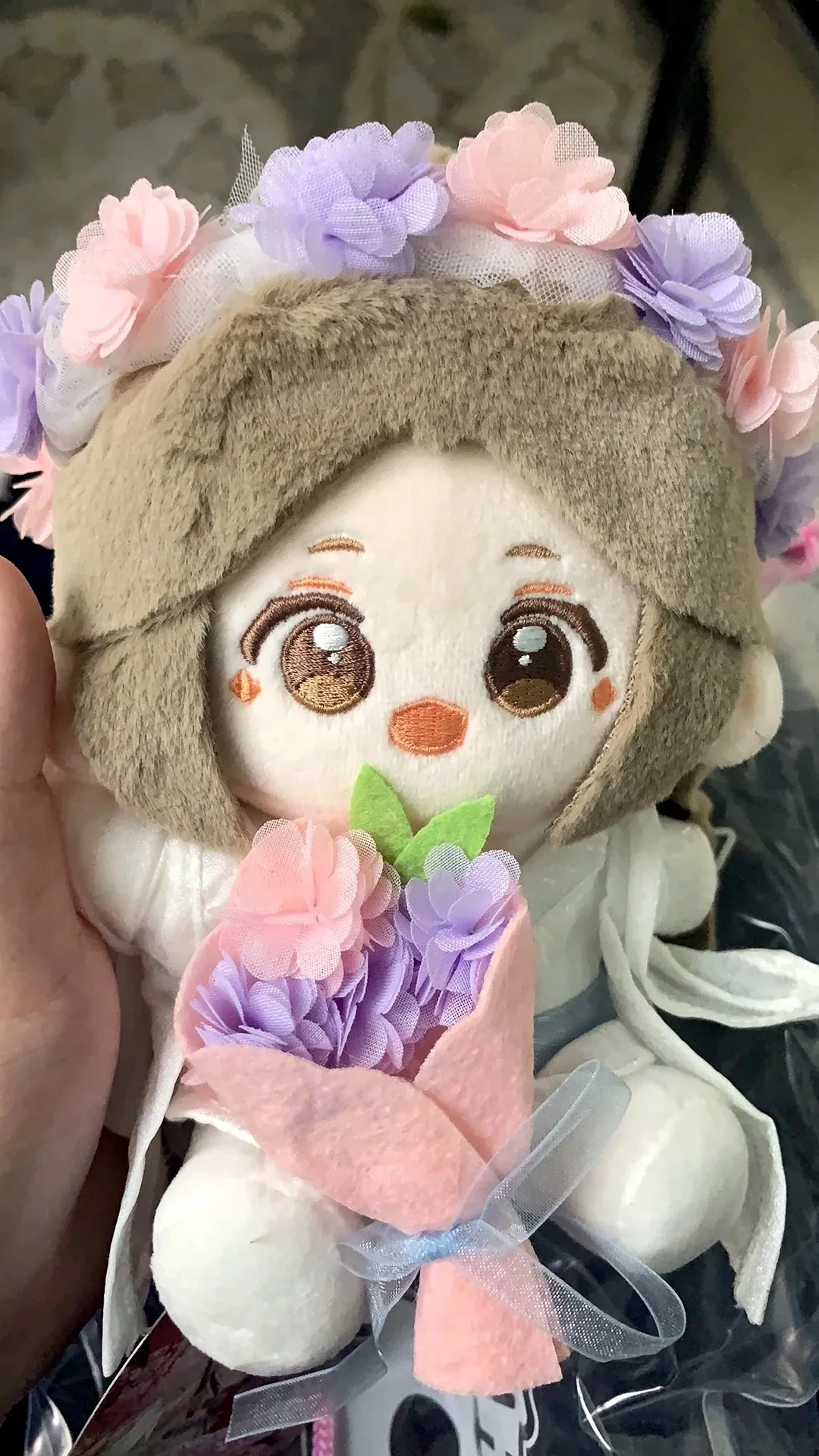 15cm Heavenly Official Blessing Anime Figure Hua Cheng Xie Lian Plush Toys Tian Guan Ci Fu Qbaby Cute Sitting Doll Toys Gift