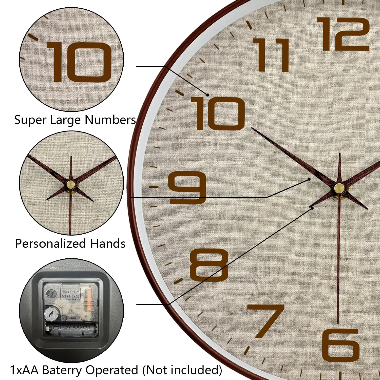 Thumbnail 2 - #67 Best Large Decorative Wall Clocks to Buy In 2026