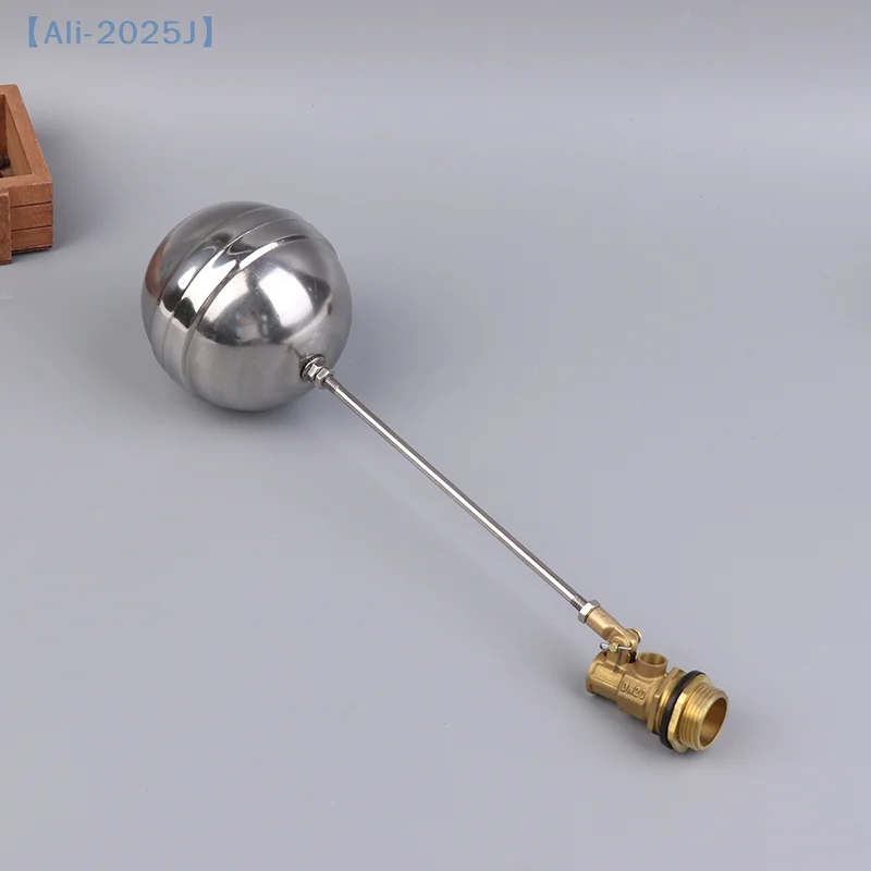 1Pcs 1/2" 3/4" 1" Brass Float Valve Cold And Hot Water Tank Floating Ball Valve Toilet Valve SS201 Stem Flow Control Cistern