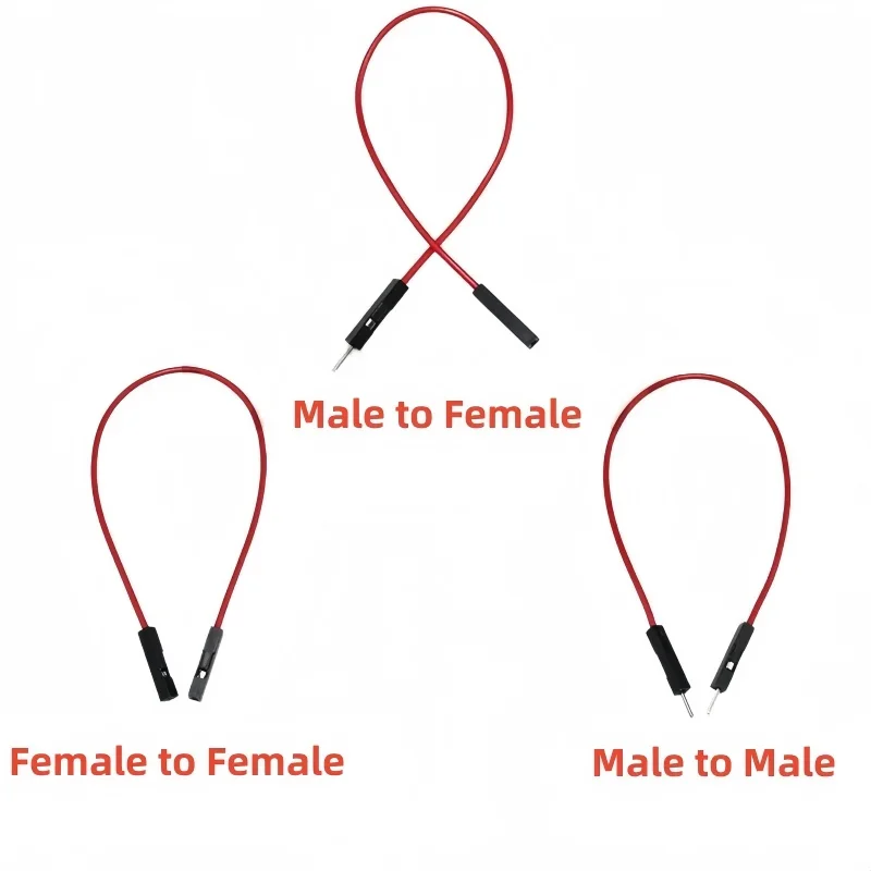 40Pcs 20cm 24AWG Silicone Dupont Jumper Wires Platinum Male to Male,Male to Female,Female to Female 4 Colors for RC Drone