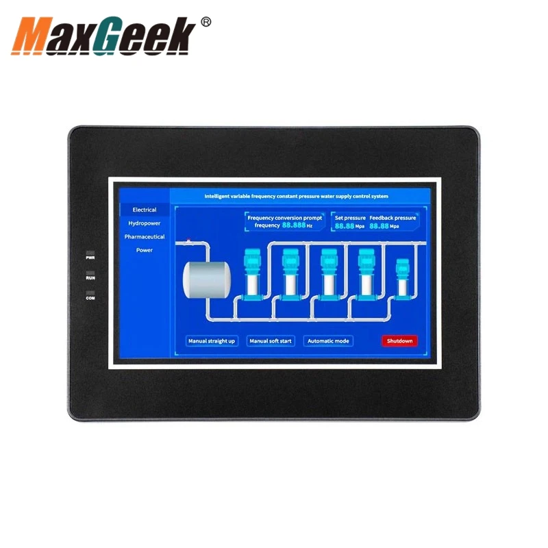 

Maxgeek MGC 7 Inch HMI Display Resistive Touch Screen (One/Dual Serial Port) for IoT Industrial PLC Programming