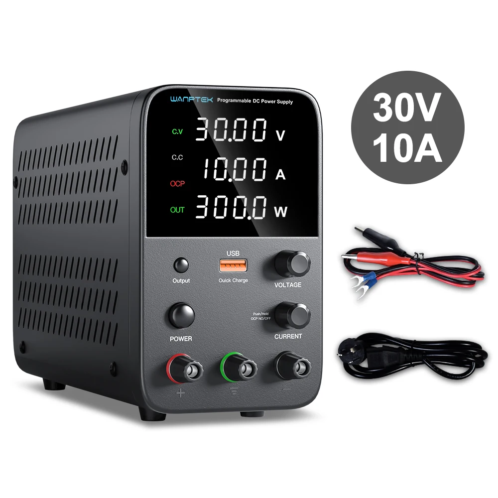 

Wanptek 30V 5A 10A DC Power Supply Adjustable Digit Display Laboratory Power Supplies Voltage Regulator 60V 5A 120V 3A Lab test