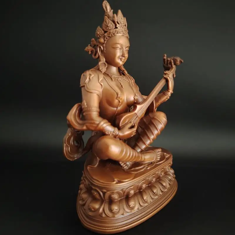Tibetan Buddhism copper mini Miaoyin Buddha Mother Bodhisattva statue ornament home decorative offering crafts