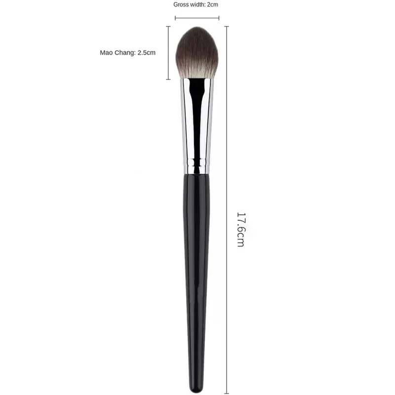 1/2Pcs Peach Heart Blusher Brush - Small Flat Precise for Powder/Cream/Liquid Blush, Makeup Tool