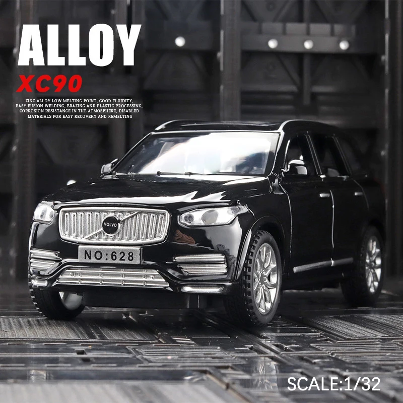 New XC60 Diecast 1:32 Alloy Model Car XC90 Simulation Miniature Metal Vehicle Children Collect Boy Display Gifts Christmas Toys