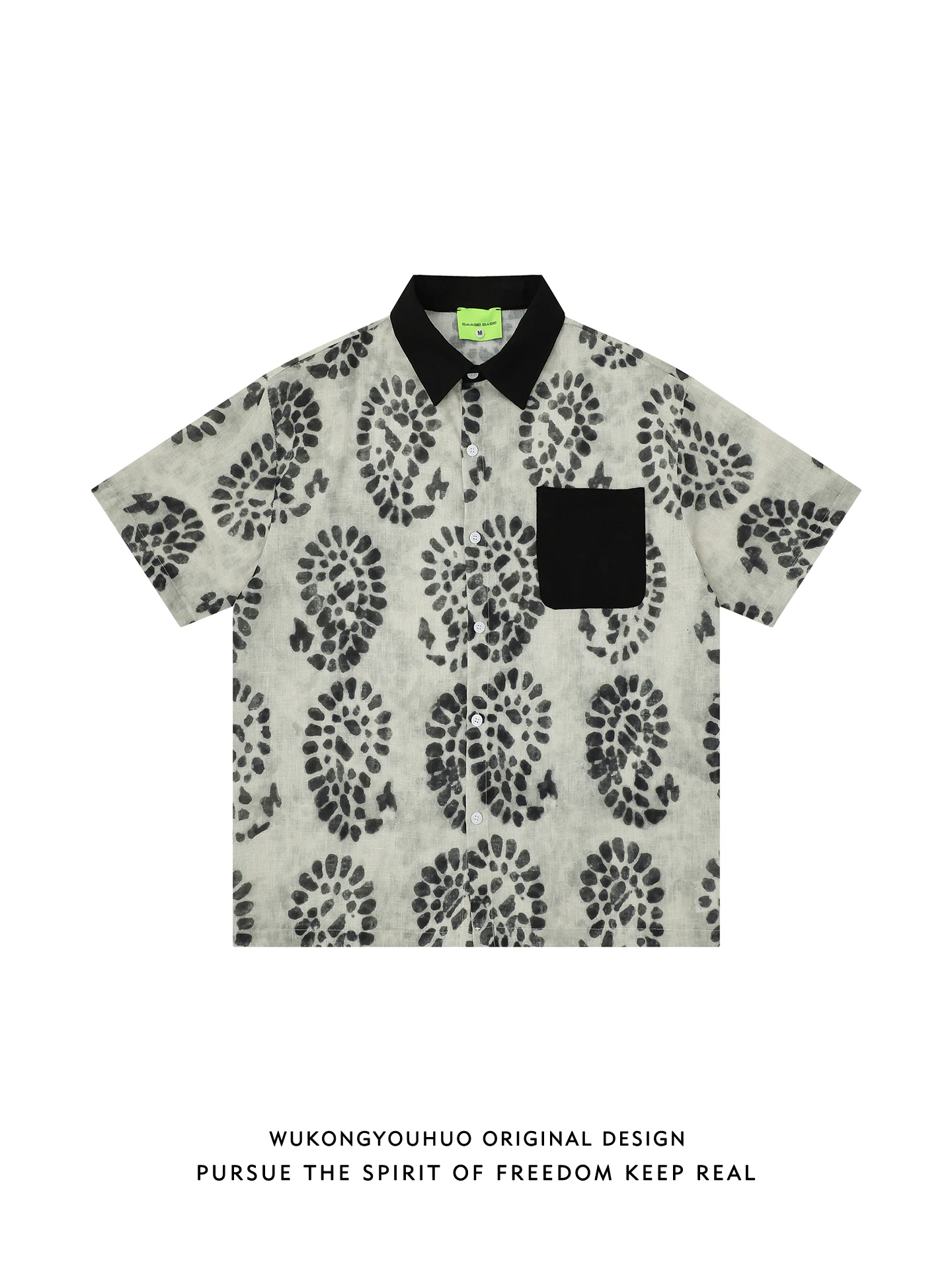 

Мужская летняя повседневная рубашка свободного кроя с вышивкой, износостойкая ткань, модный бренд