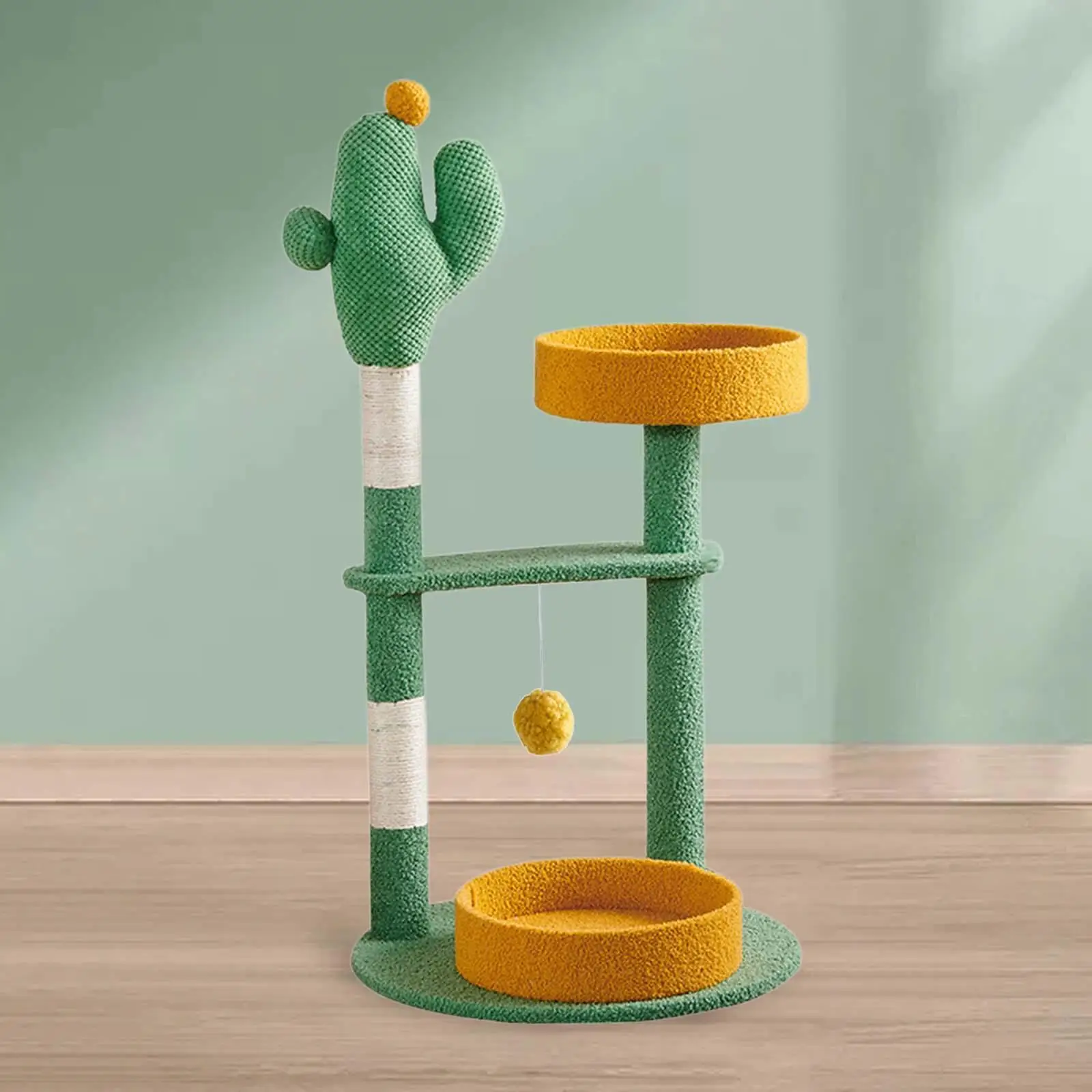 Cat Climbing Tree Cat Furniture Multi Tiers with Sisal Covered Scratch Post Climb Tower Condo House for Resting Exercise Kitten