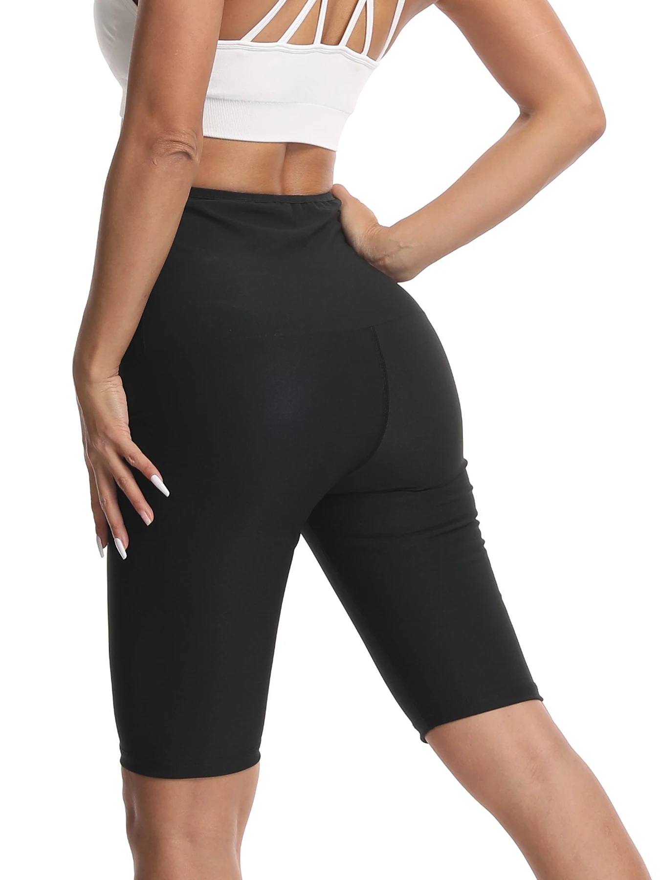 Women's Sports And Fitness Five Quarter Pants, Pocket Sauna Clothes, Shapewear Pants