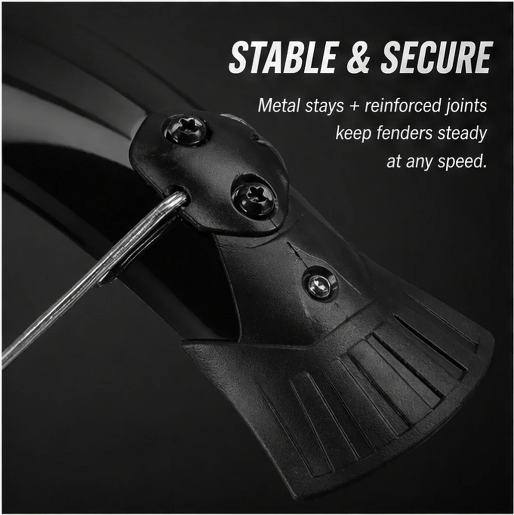 2pcs Road Bike Fender Full Wrap Mudguard For Bicycle Commuting Bike Front Anti-Splash Anti-mud Fender Detachable Rear Wheel Tire