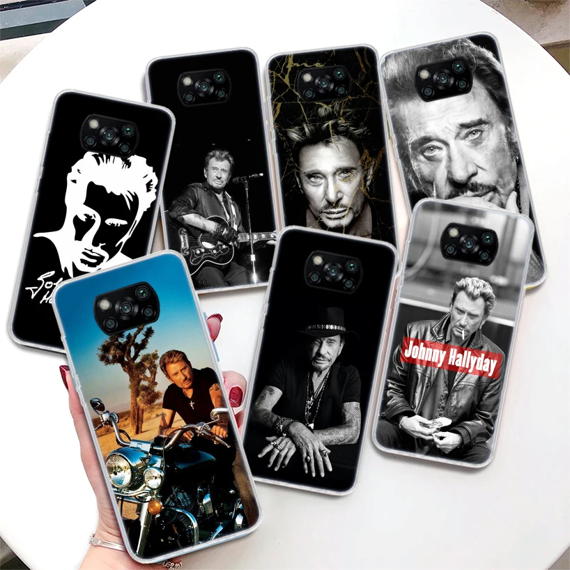 Johnny Hallyday Music Coque Phone Case For Xiaomi Poco X6 X5 X3 Nfc X4 Gt F6 F5 Pro F4 F3 F2 F1 M5s M4 M3 5G Soft Cover M2 X3 Nf