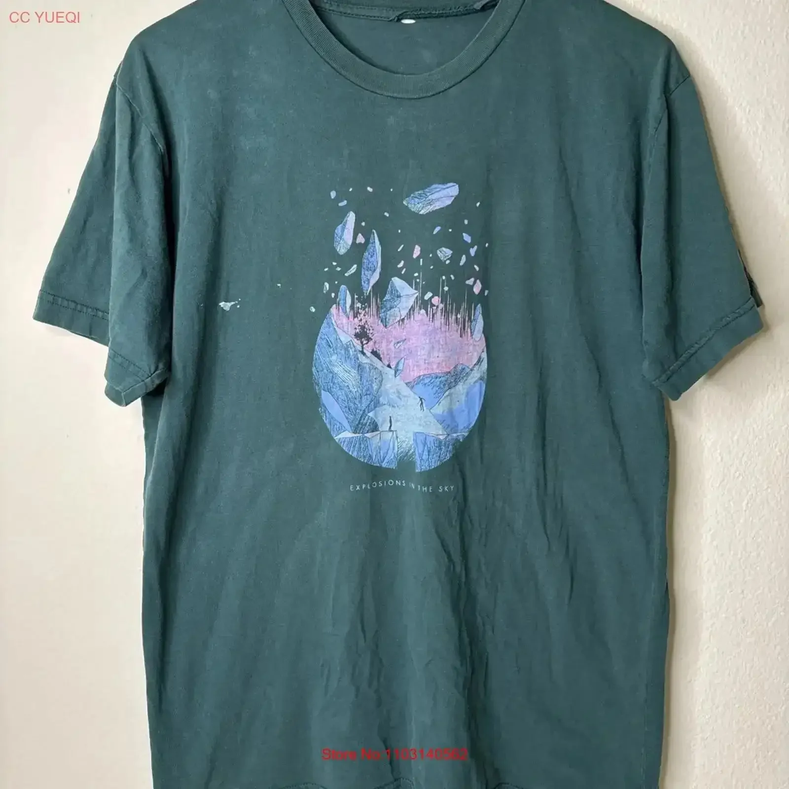 Explosions In The Sky Band T Shirt Mens Sz M L Indie Rock Music Promo 2010s vintage Washed Stylish streetwear Slightly vintage