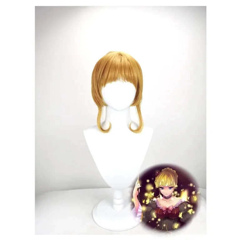 Beatrice Umineko When They Cry Cosplay Wig Golden Blonde Twin Drills Hair FD1;6 view 2