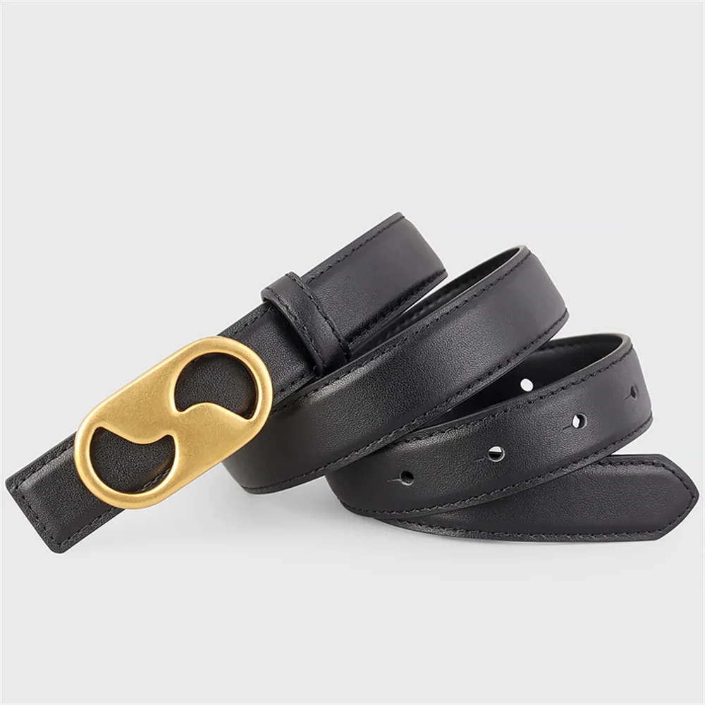 Korean Style Women's Genuine Leather Belt Crocodile Pattern Business Casual Waistbelt Trousers Clothing Accessories Belts
