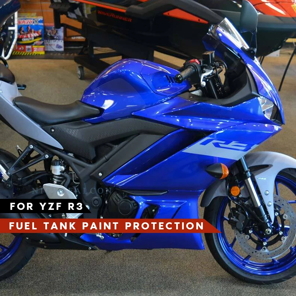 ملصق حماية خزان الوقود 2021 2022 طلاء طبقة حماية من البولي يوريثان R25 لياماها YZFR3 YZF R3 2019 - 2022