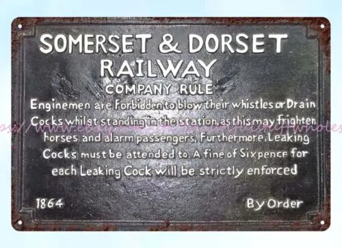 Somerset Dorset Railway metal tin sign stores that sell decoration