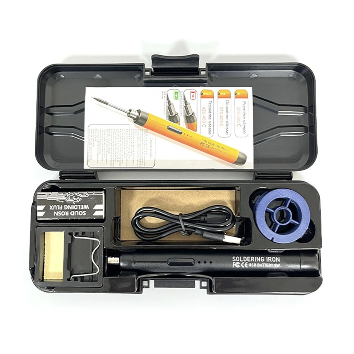 

USB Soldering iron Set portable household type-C interface 800mAh battery Third gear Adjustable temperature Welding Tool
