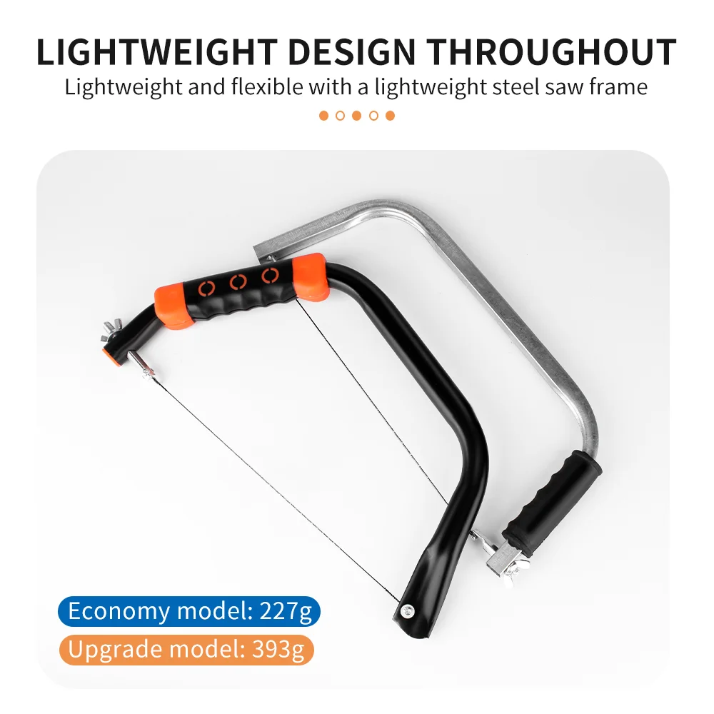LUXIANZI Professional Hand Saw Bow U-shape Frame Sawbow for Woodworking Craft Jewelry DIY Hand Tools Adjustable Coping Jig Saw