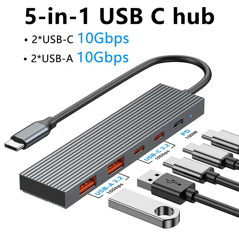 5-In-1 USB-C Hub, U…