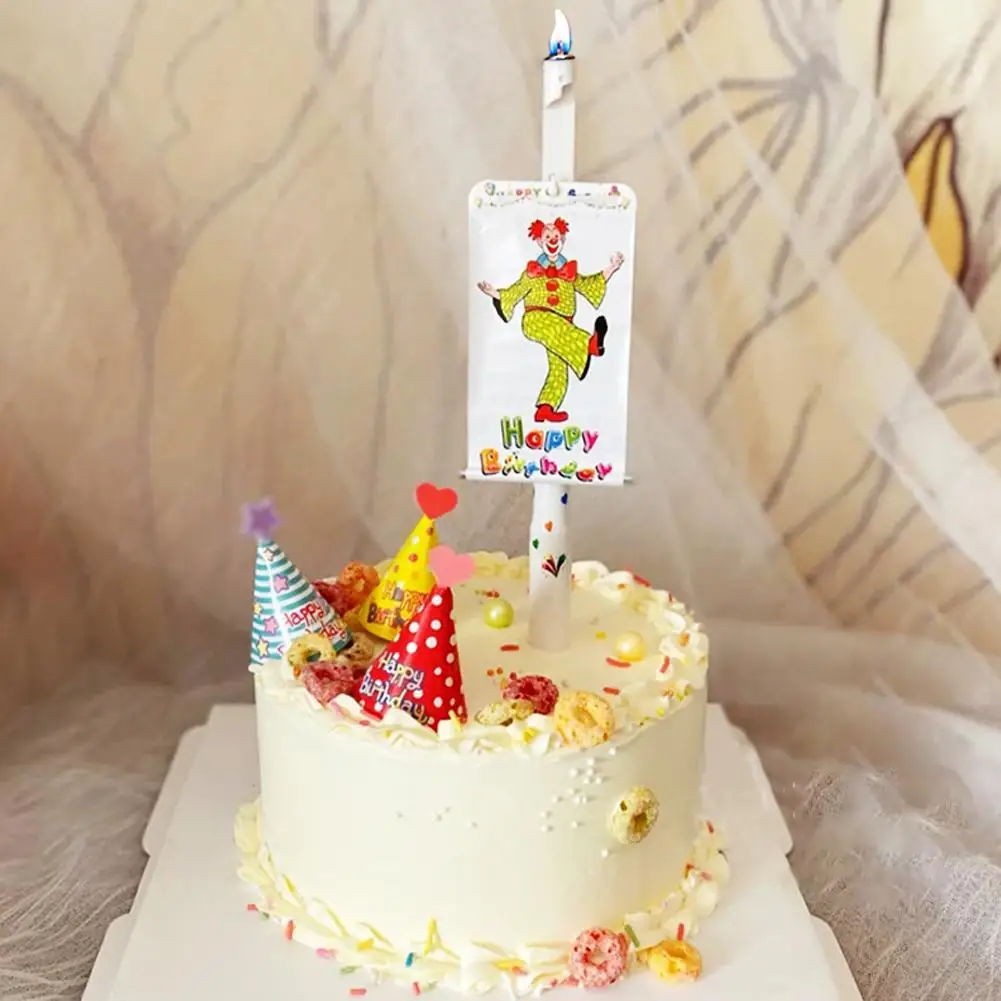 Vela de cumpleaños de payaso sorpresa, Decoración de Pastel de postre para hornear, fiesta creativa, truco, Día de San Valentín, amigos