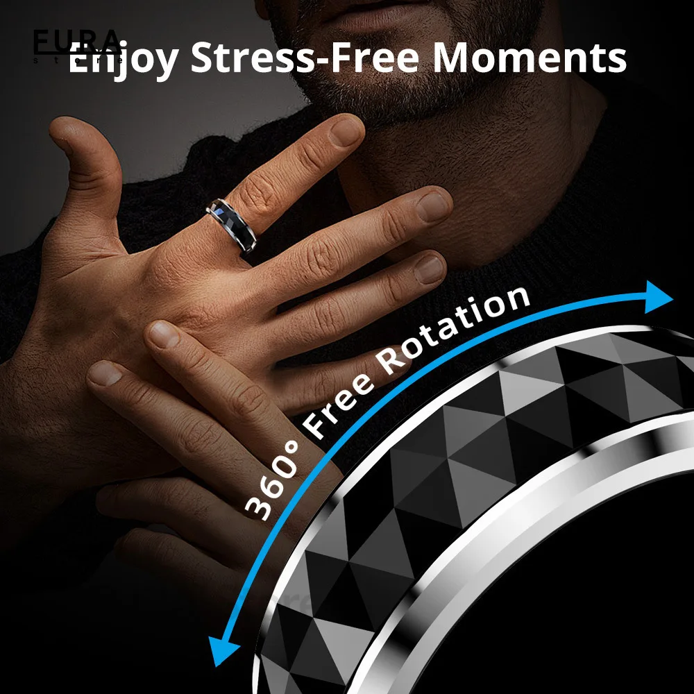 2024 new R11 Smart Ring, fidget spinner anxiety relief ring, healthy sleep monitor, 5ATM waterproof multi-function smart ring