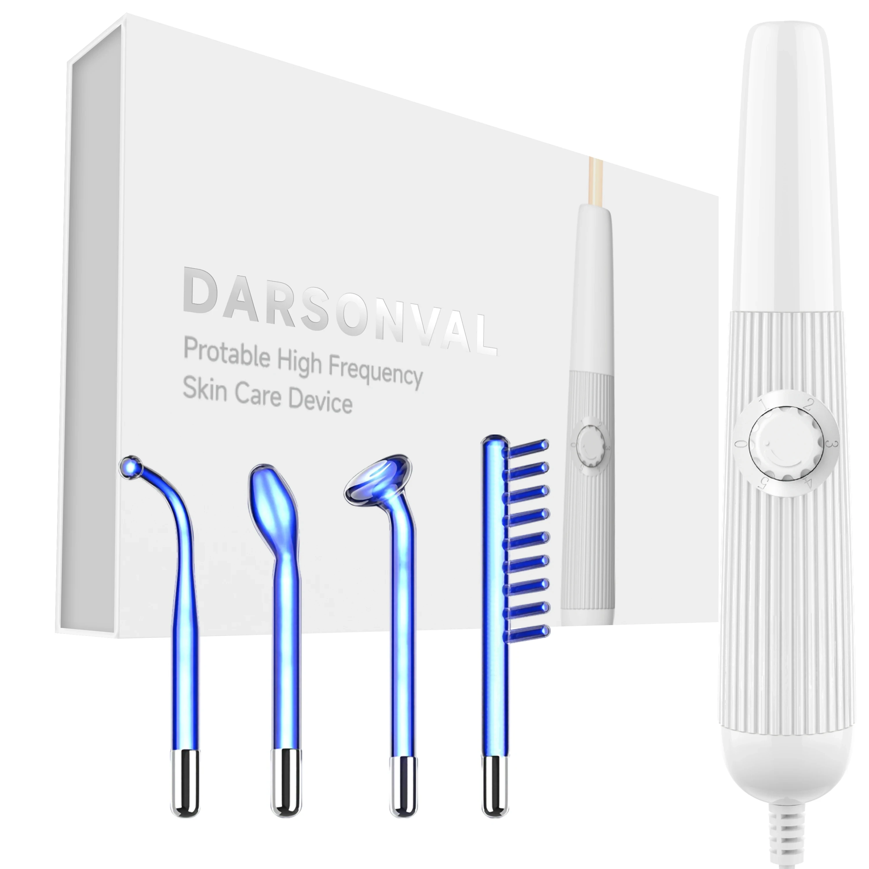 

High Frequency Facial Machine Electrotherapy Wand Glass FUSION Neon + Argon Wands Remove wrinkles High Frequency Wand d'arsonval